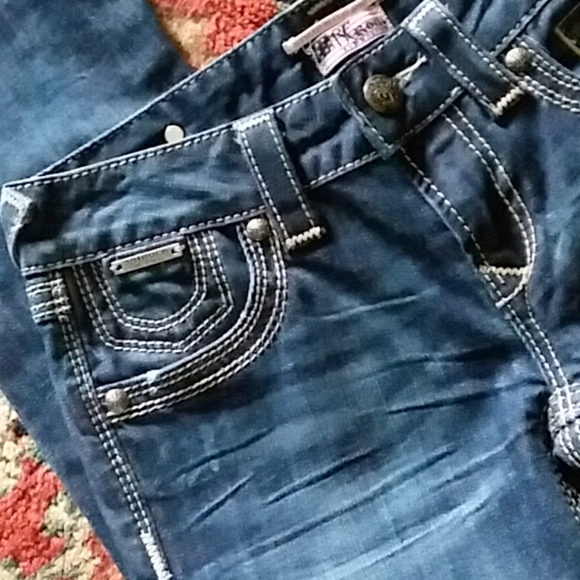 🎈ReRock for Express barely boot Jeans - Picture 6 of 8